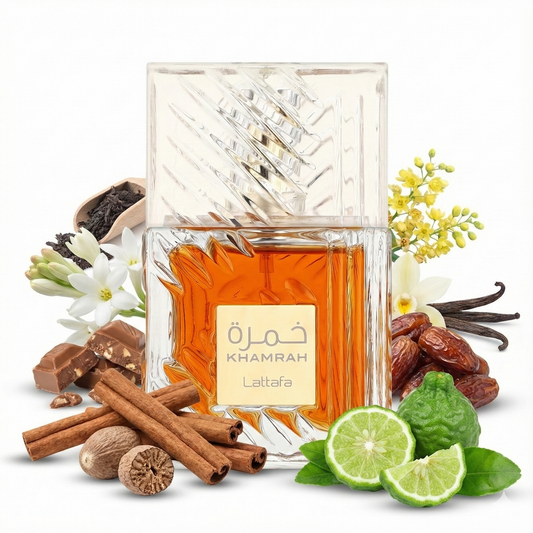Khamrah eau de parfum 100ml - parfum gourmand cannelle vanille dattes Le Substrat   