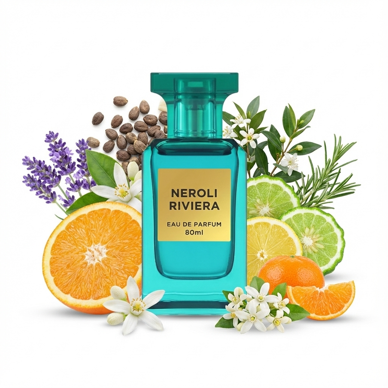 Neroli Riviera eau de parfum 80ml - parfum mixte frais solaire néroli agrumes Le Substrat 